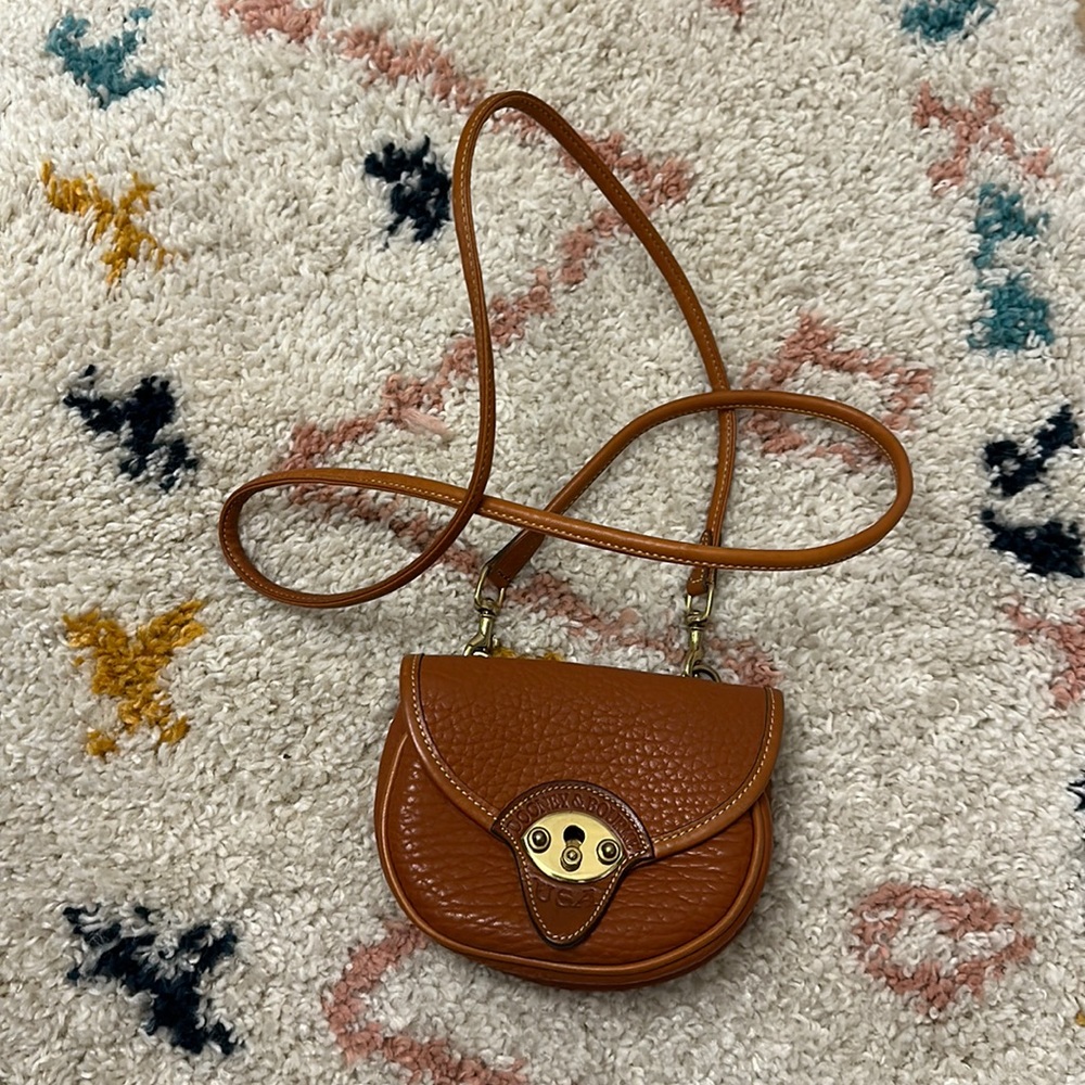 Vintage Dooney & Burke convertible crossbody or belt bag, leather